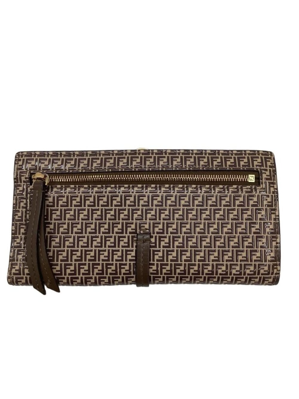 Fendi Wallet Micro FF Pattern Brown - Picture 2 of 7
